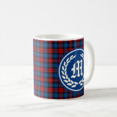 Clan MacLachlan Tartan Monogram Koffiemok (Voorkant rechts)