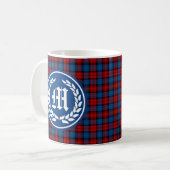 Clan MacLachlan Tartan Monogram Koffiemok (Voorkant links)