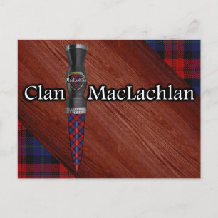 Clan MacLachlan Tartan Sgian Dubh Blade Briefkaart
