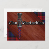 Clan MacLachlan Tartan Sgian Dubh Blade Briefkaart (Voorkant / Achterkant)