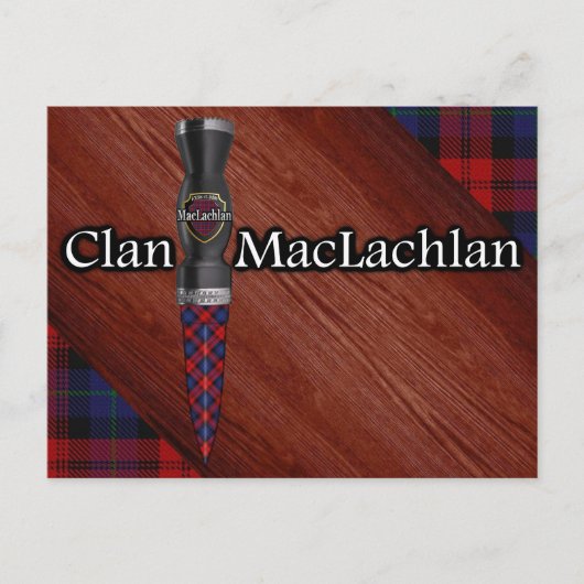 Clan MacLachlan Tartan Sgian Dubh Blade Briefkaart (Voorkant)