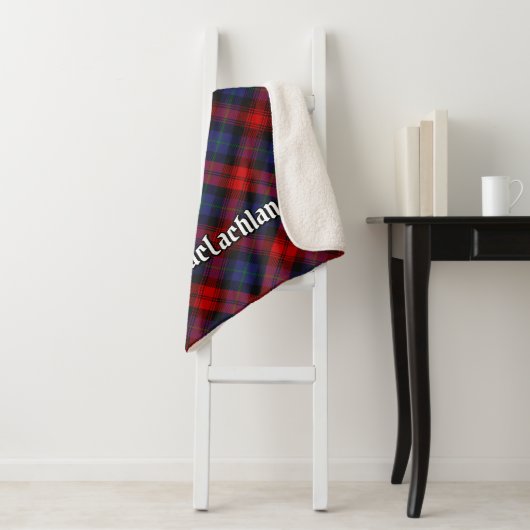 Clan MacLachlan Tartan Sherpa Deken (In situ)