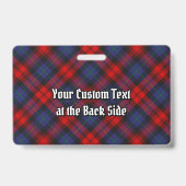 Clan MacLachlan wapenschild over tartan Badge (Achterkant)