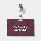 Clan MacLachlan wapenschild over tartan Badge (Achterkant met clip)