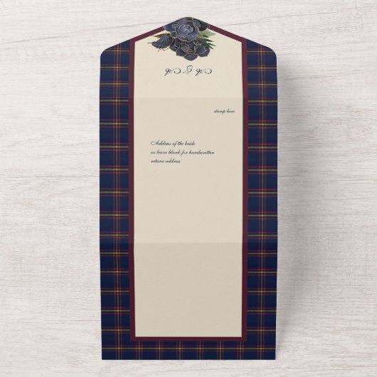 Clan Maclaine of Lochbuie Schotse Tartan All In One Uitnodiging (Buitenkant)