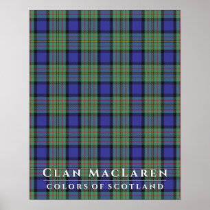 Clan MacLaren Colors of Scotland 2 Tartan Pset Poster