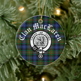 Clan MacLaren Crest Badge & Tartan  Keramisch Ornament