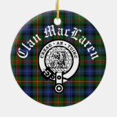 Clan MacLaren Crest Badge & Tartan  Keramisch Ornament (Achterkant)