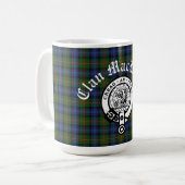Clan MacLaren Crest Badge & Tartan  Koffiemok (Voorkant links)