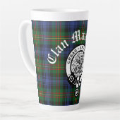 Clan MacLaren Crest Badge & Tartan Latte Mok (Linkerhoek)