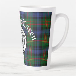 Clan MacLaren Crest Badge & Tartan Latte Mok