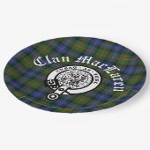 Clan MacLaren Crest Badge & Tartan  Papieren Bordje (Gekanteld)