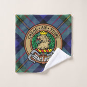 Clan MacLaren Crest over Tartan Bad Handdoek (Wasdoekje)