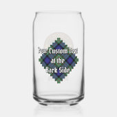Clan MacLaren Crest over Tartan Blikvorm Glas (Achterkant)