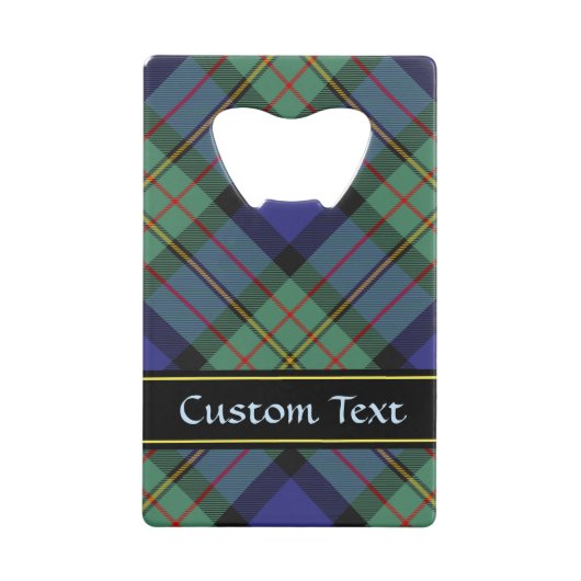 Clan MacLaren Crest over Tartan Creditkaart Flessenopener (Achterkant)