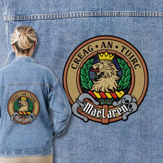Clan MacLaren Crest over Tartan Denim Jacket