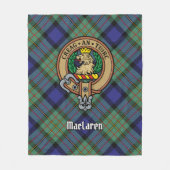 Clan MacLaren Crest over Tartan Fleece Deken (Voorkant)