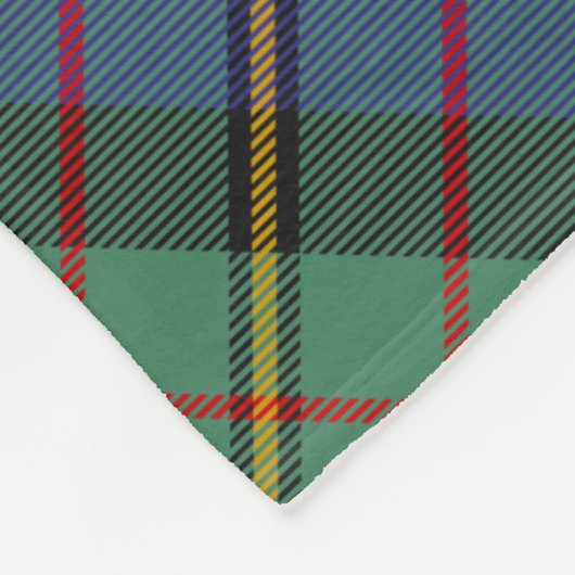 Clan MacLaren Crest over Tartan Fleece Deken (Hoek)
