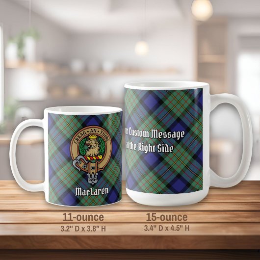 Clan MacLaren Crest over Tartan Koffiemok