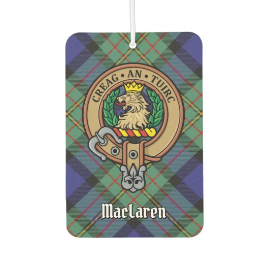 Clan MacLaren Crest over Tartan Luchtverfrisser (Voorkant)