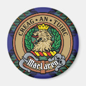 Clan MacLaren Crest over Tartan Magneet (Voorkant)