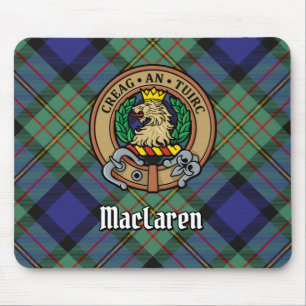 Clan MacLaren Crest over Tartan Muismat