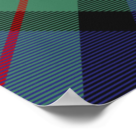 Clan MacLaren Crest over Tartan Poster (Hoek)