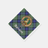 Clan MacLaren Crest over Tartan Servet (Hoek)