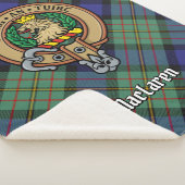 Clan MacLaren Crest over Tartan Sherpa Deken (3/4)