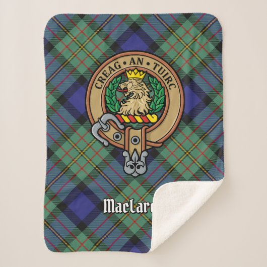 Clan MacLaren Crest over Tartan Sherpa Deken (Voorkant)
