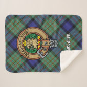 Clan MacLaren Crest over Tartan Sherpa Deken (Voorkant (horizontaal))