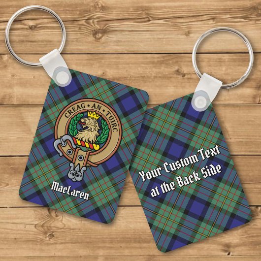 Clan MacLaren Crest over Tartan Sleutelhanger