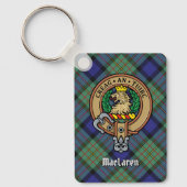 Clan MacLaren Crest over Tartan Sleutelhanger (Voorkant)