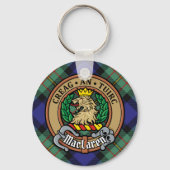 Clan MacLaren Crest over Tartan Sleutelhanger (Voorkant)