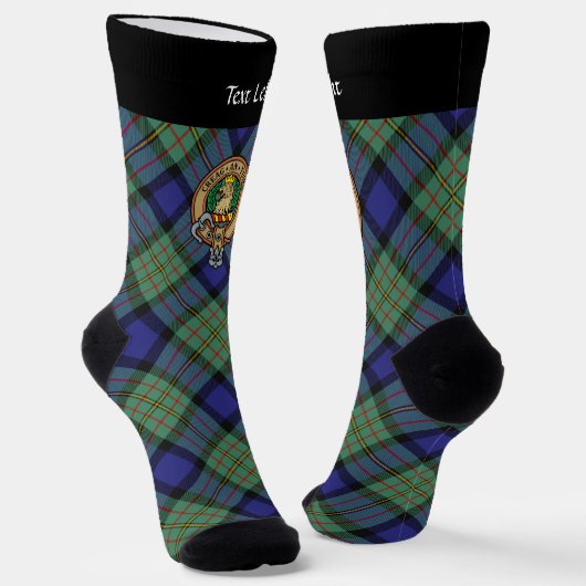 Clan MacLaren Crest over Tartan Socks Sokken (Gebogen)