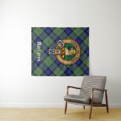 Clan MacLaren Crest over Tartan Wandkleed (In Situ (horizontaal))
