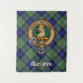 Clan MacLaren Crest over Tartan Wandkleed (Voorkant)