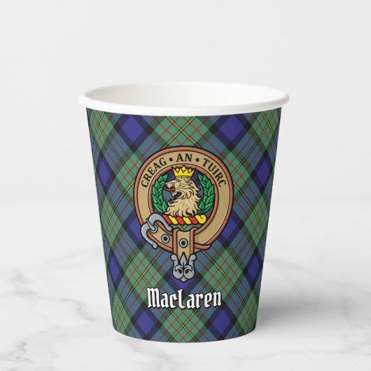 Clan MacLaren Crest Papieren Bekers (Voorkant)