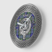Clan MacLaren Crest & Tartan Knot Grote Klok (Hoek)