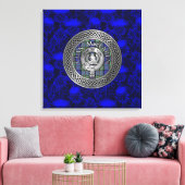 Clan MacLaren Crest & Tartan Knot op Thistle Canvas Afdruk (Insitu (Woonkamer))