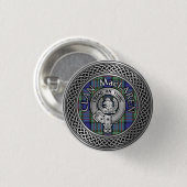Clan MacLaren Crest & Tartan Knot Ronde Button 3,2 Cm (Voorkant /achterkant)