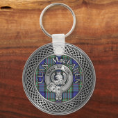Clan MacLaren Crest & Tartan Knot Sleutelhanger (Voorkant)