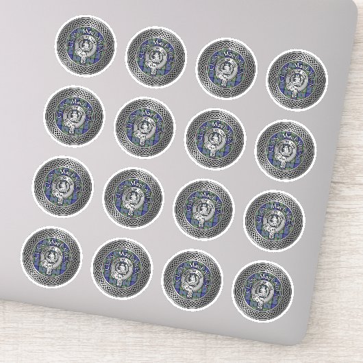 Clan MacLaren Crest & Tartan Knot Sticker (Detail)