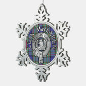 Clan MacLaren Crest & Tartan Tin Sneeuwvlok Ornament (Rechts)