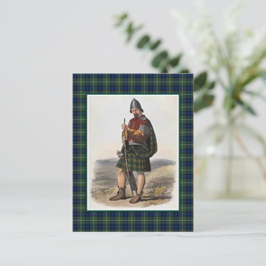 Clan MacLaren  Illustratie Tartan Lijst Briefkaart (Staand voorkant)
