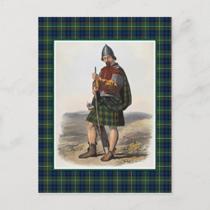 Clan MacLaren  Illustratie Tartan Lijst Briefkaart