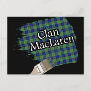 Clan MacLaren Scottish Tartan Paint Brush Briefkaart