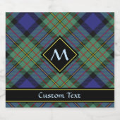 Clan MacLaren Tartan Bier Etiket (Enkel label)