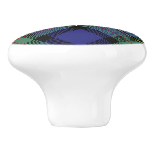 Clan MacLaren Tartan Ceramic Knob Keramische Knop (Zijkant)