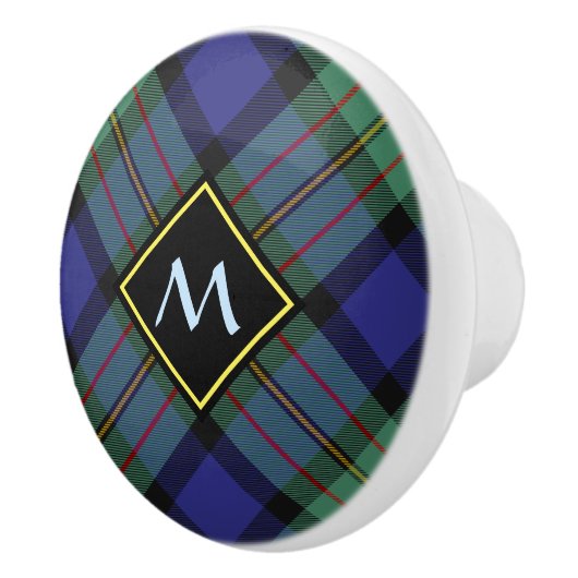Clan MacLaren Tartan Ceramic Knob Keramische Knop (Rechts)